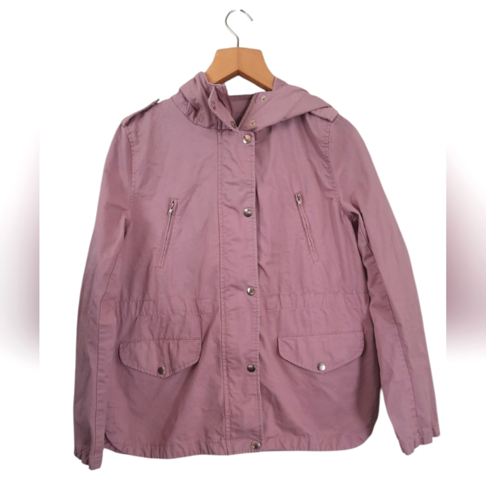 Dusty Pink Rose Utility Jackey Chore Coat 100% Cotton Love Tree